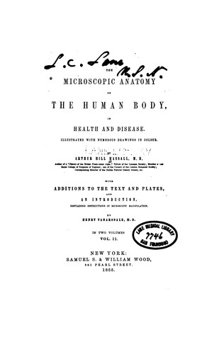 Cover for The Microscopic anatomy of the human body, in health and disease ... v.2