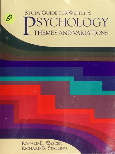 Cover for Study guide for Weiten's Psychology, themes and variations