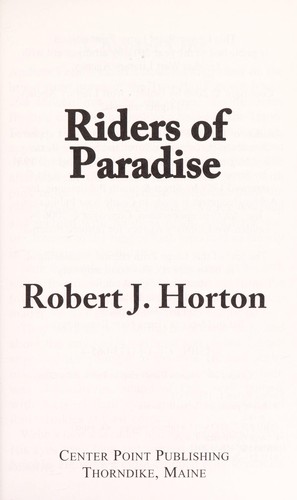 Cover for Riders of paradise