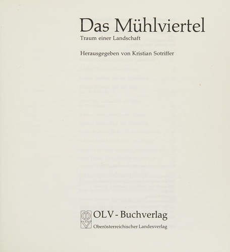 Cover for Das Mühlviertel