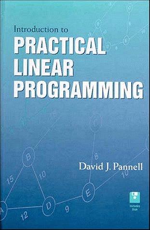 Cover for Introduction to practical linear programming