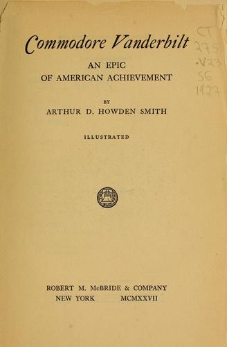 Cover for Commodore Vanderbilt