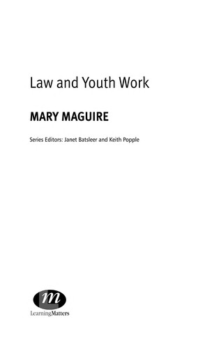 Cover for Law and Youth Work