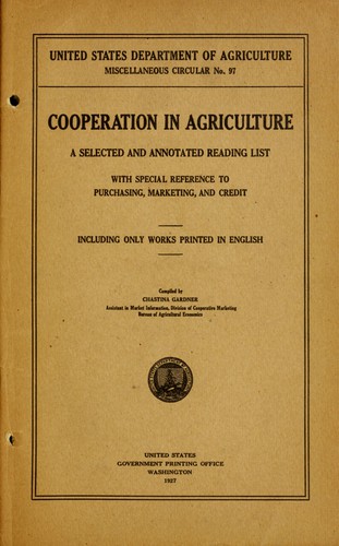 Cover for Cooperation in agriculture