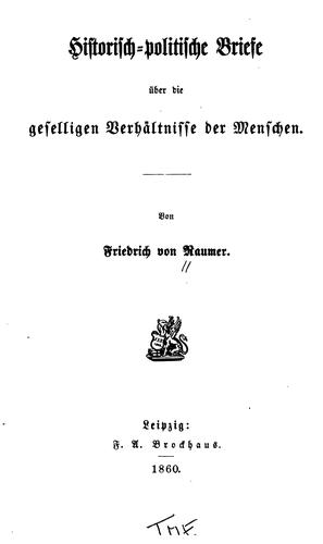 Cover for Historisch-politische Briefe über die geselligen Verhältnisse der Menschen