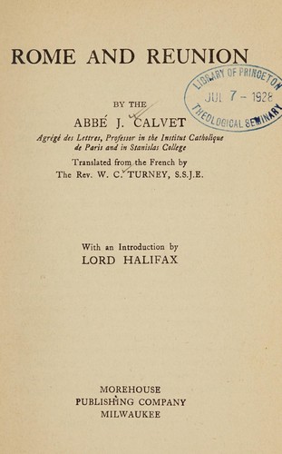 Cover for Rome and reunion