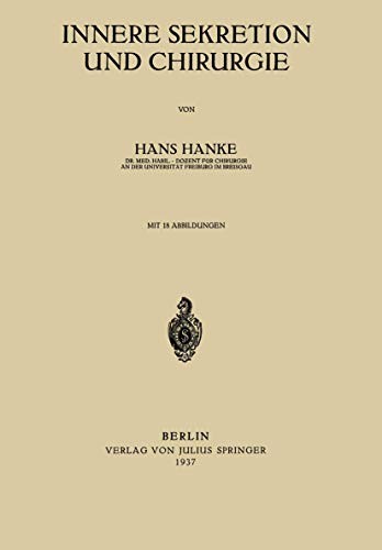 Cover for Innere Sekretion und Chirurgie