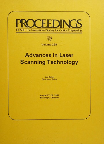 Cover for Advances in laser scanning technology