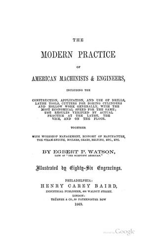 Cover for The modern practice of American machinists & engineers