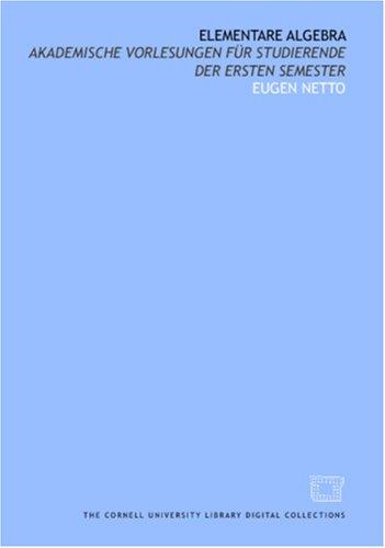 Cover for Elementare Algebra