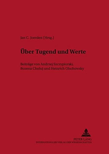 Cover for Uber Tugend Und Werte
