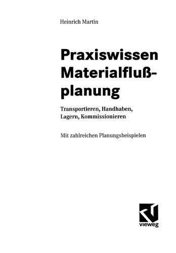 Cover for Praxiswissen Materialflußplanung