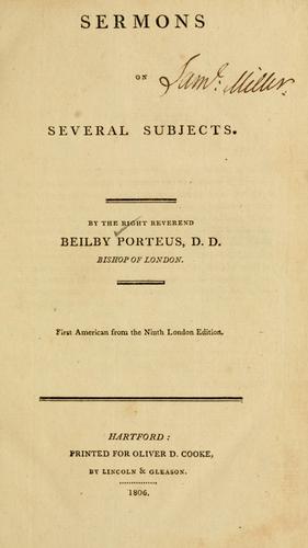 Cover for Sermons on several subjects
