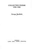 Cover for Collected poems, 1958-1982