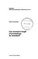 Cover for Can Excessive Length of Proceedings Be Remedied? (International Law)