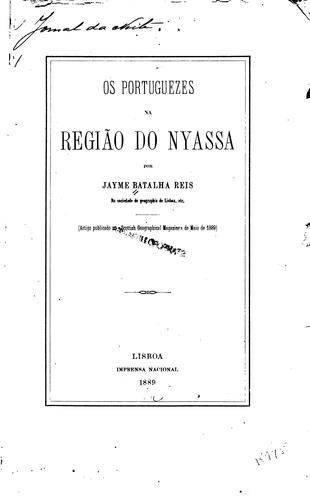 Cover for Os Portuguezes na região do Nyassa