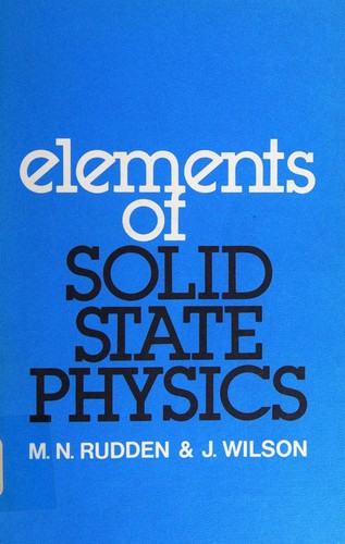 Cover for Elements of solid state physics