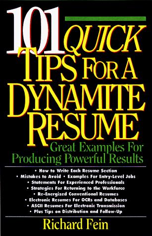 Cover for 101 quick tips for a dynamite resume