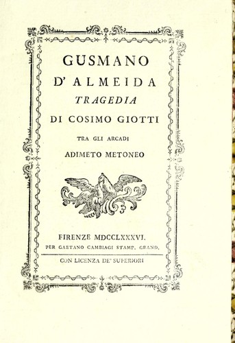 Cover for Gusmano d'Almeida
