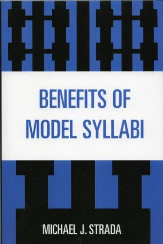 Cover for Benefits of Model Syllabi