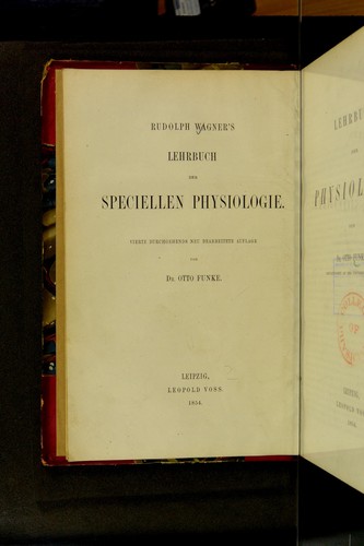Cover for Lehrbuch der Speciellen Physiologie