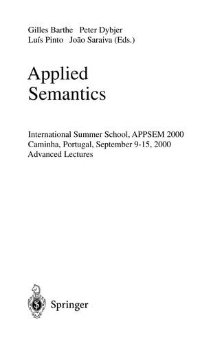 Cover for Applied semantics