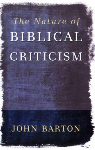 Cover for The Nature of Biblical Criticism