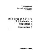 Cover for Mémoires et histoire à l'école de la République
