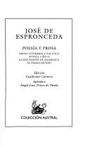 Cover for Poesía y prosa
