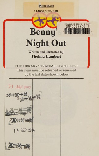 Cover for Benny's Night Out