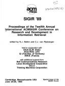 Cover for Sigir '89