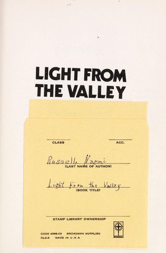 Cover for Light from the Valley