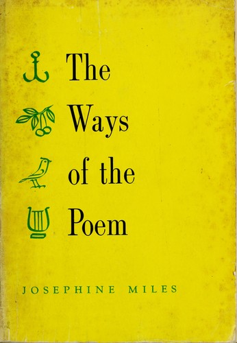 Cover for The ways of the poem.