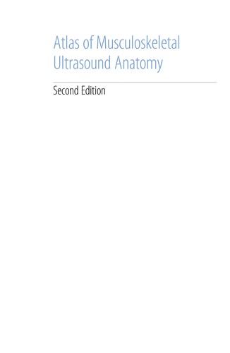 Cover for Atlas of musculoskeletal ultrasound anatomy