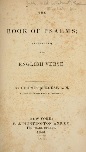 Cover for The book of Psalms