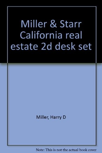 Cover for Miller & Starr California real estate 2d desk set.