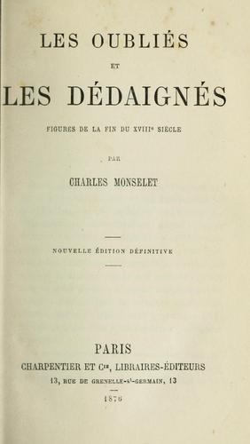 Cover for Les oubliés et les dédaignés