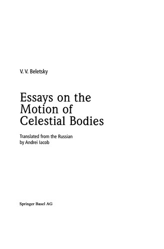 Cover for Essays on the Motion of Celestial Bodies