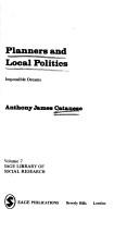 Cover for Planners and local politics