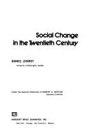Cover for Social change in the twentieth century