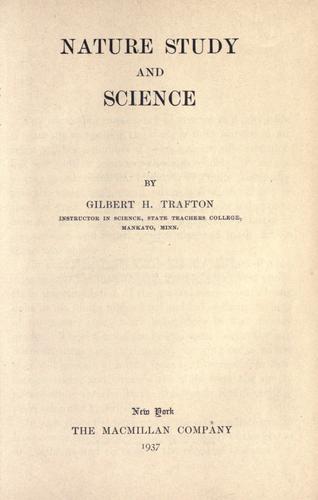 Cover for Nature study and science for intermediate grades