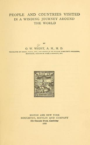Cover for Peoples and countries visited in a winding journey around the world