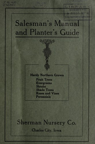 Cover for Salesman's manual and planter's guide