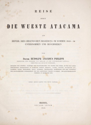 Cover for Reise durch die Wueste Atacama