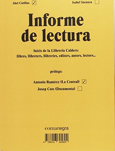 Cover for Informe de lectura