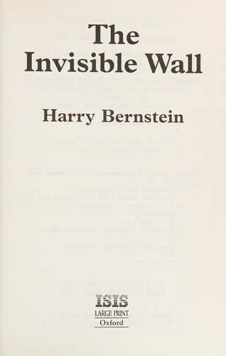 Cover for The invisible wall