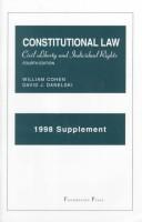 Cover for 1998 Supplement to Constitutional Law, Civil Liberty and Individual Rights