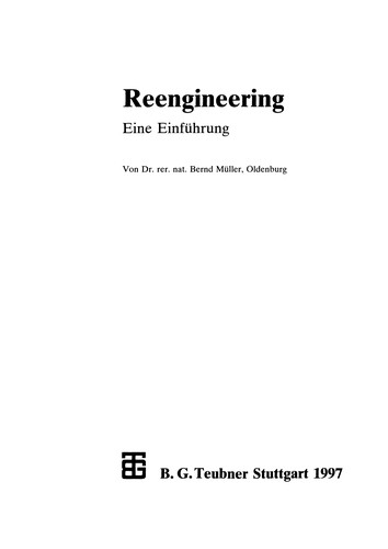 Cover for Reengineering