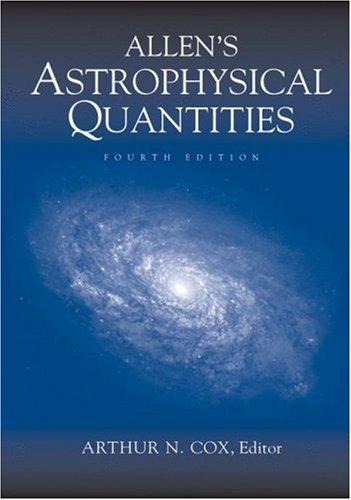 Cover for Allen's astrophysical quantities