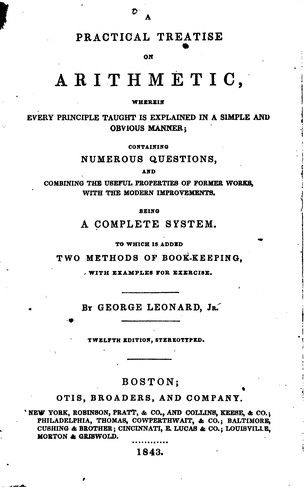 Cover for A Practical Treatise on Arithmetic: Wherein Every Principle Taught is Explained in a Simple and ...